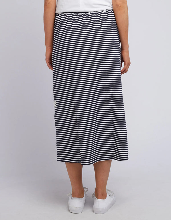 Travel Skirt - Navy & White Stripe