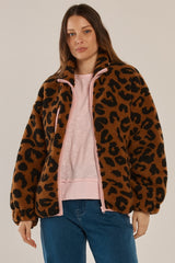 Jayne Fleece Jacket - Animal / Pink