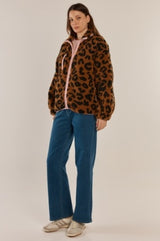 Jayne Fleece Jacket - Animal / Pink