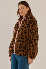 Jayne Fleece Jacket - Animal / Pink