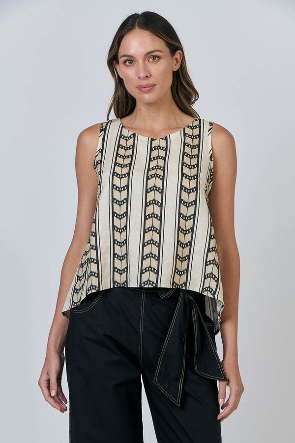 Linen Top - Chevron