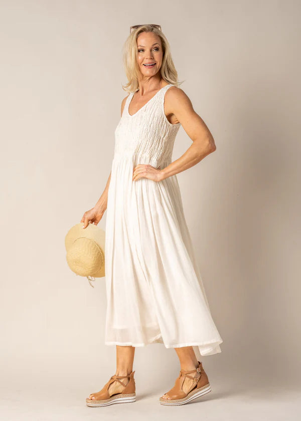 Coraline Cotton Dress in Cream