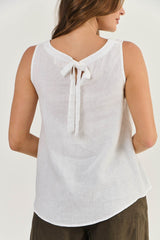 Linen Top - White