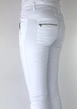 Italian Star Button Up Jeans White