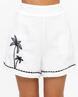 LOL Cotton Palm Shorts - White