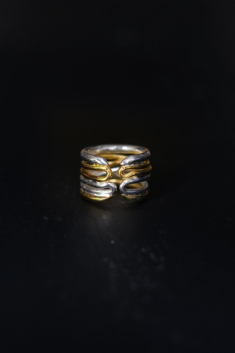 Silver / Gold Wrap Ring - Ewa Tribal Jewelry