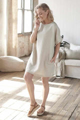 Pocket Linen Dress - Natural - OSFA