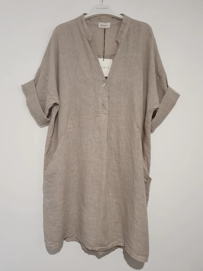 Frederic Oversized Loose Linen Shirt - Natural