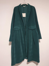 Velvet Cotton Coat - Teal - OS